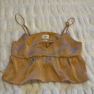 Wilfred Tan Satin Women's Top